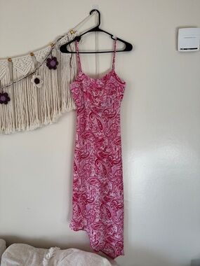 Pink Paisley Slip Dress - Charlotte Russe